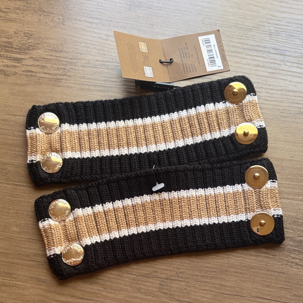 NWT Burberry 7” Rib Knit Cuff